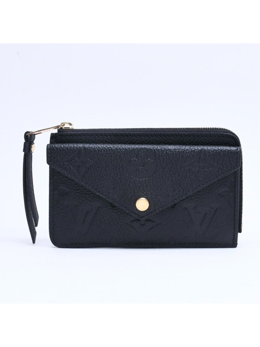 Louis Vuitton Wallet Coin Purse Card Case Porte Cartes Recto Verso Black Gold